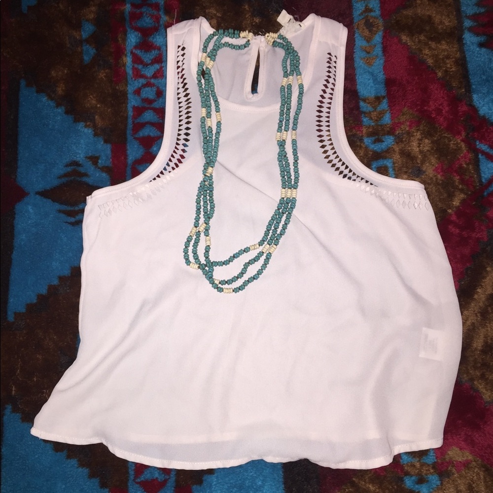 white tank top
